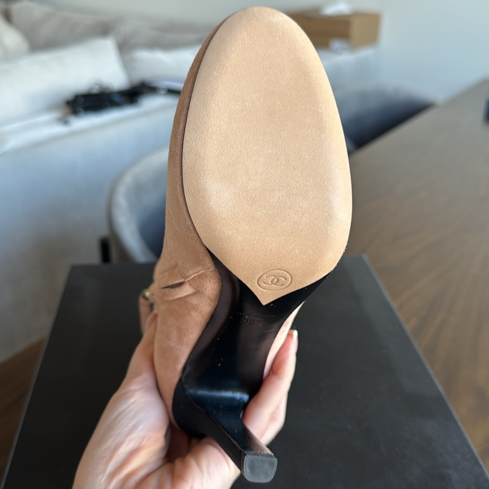 Light Brown / Pink Chanel Booties - Picture 4 of 7